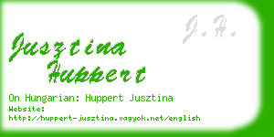 jusztina huppert business card